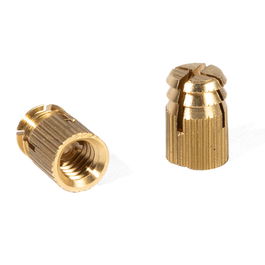 HERRAJES ALK Tuerca Expansible Laton M4x8 Cilindrica Para Taladro 5Mm Sin Pastilla