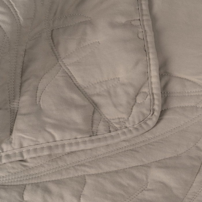 Colcha Taupe Poliester Dormitorio 180 X 260 cm