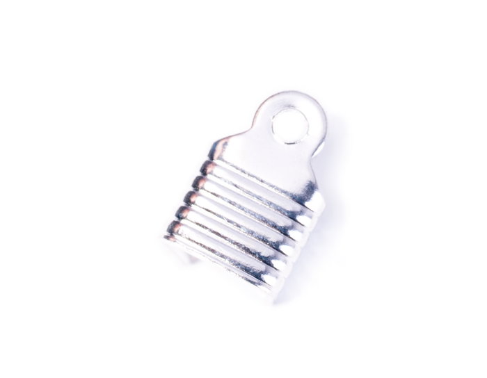 Innspiro Terminal metálico semitubo anilla plateado 6,3x9,2x6,0mm Innspiro Terminal metálico semitubo anilla plateado 6,3x9,2x6,0mm