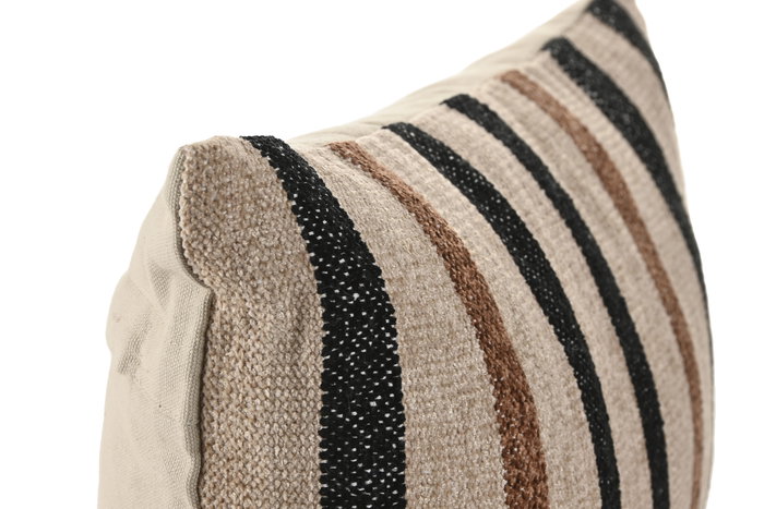 DKD Home Decor Cojín Tradicional de Lino India 2c25, Algodón y Vellón, Color Natural, 30 x 50 cm (Pack de 2 Unidades)