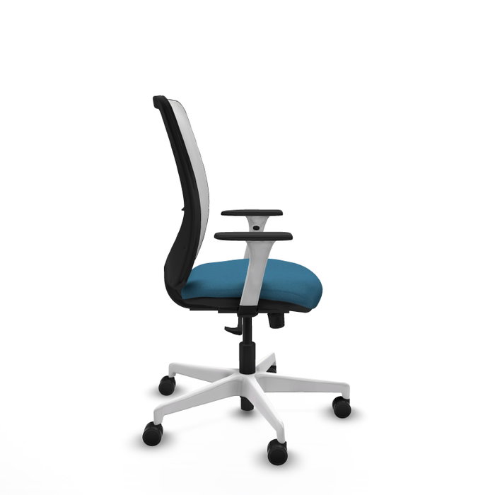 PIQUERAS Y CRESPO Silla de oficina Zulema con mecanismo Sincro, Verde petróleo y Blanco PIQUERAS Y CRESPO Silla de oficina Zulema con mecanismo Sincro, Verde petróleo y Blanco