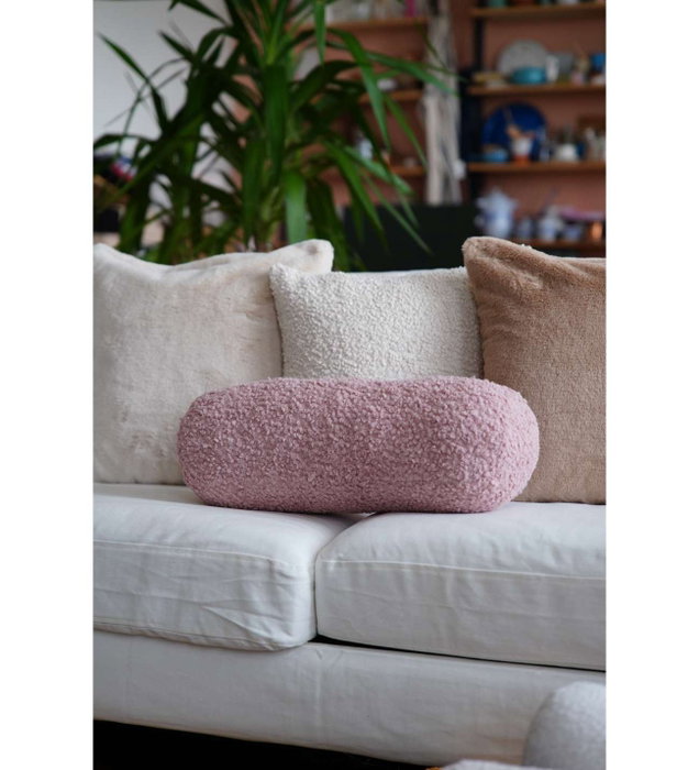 Aberto Design Cojín Rosa - Confort Ecológico Sostenible Hecho con Poliéster Reciclado 50x14x14cm