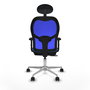 PIQUERAS Y CRESPO Silla de oficina Jorquera Azul con mecanismo Sincro/Traslack