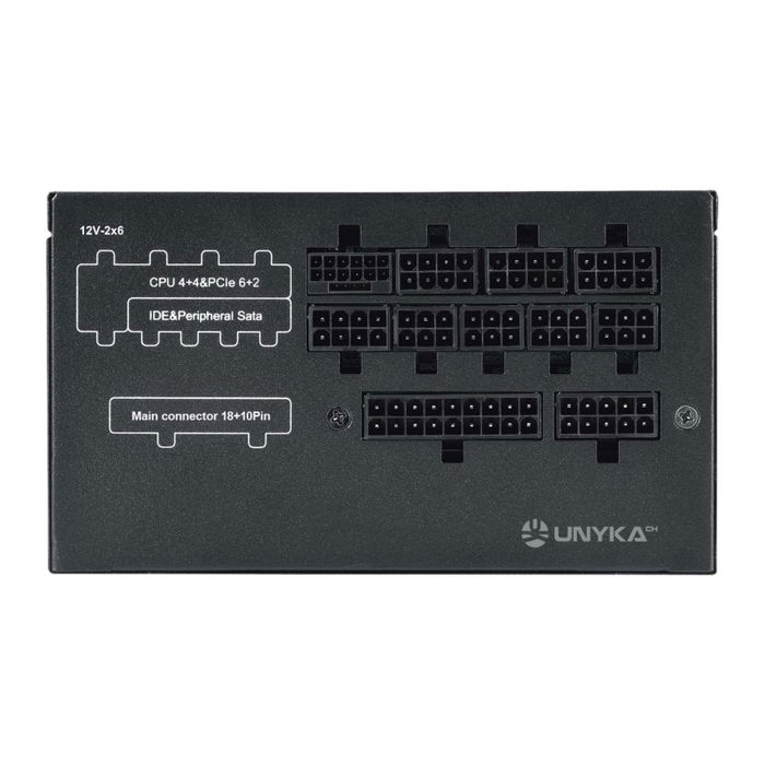 Unyka ATILIUS Gaming Fuente Alimentación ATX 850W 80 PLUS Gold Cybenetics Gold, ATX 3.1 PCIe 5.1, 849.5W Raíl Único +12V, Ventilador 120mm