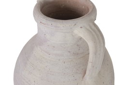 DKD Home Decor Ánfora Mediterráneo - Jarrón de Terracota Artesanal Marrón Claro, 35 x 80 x 35 cm