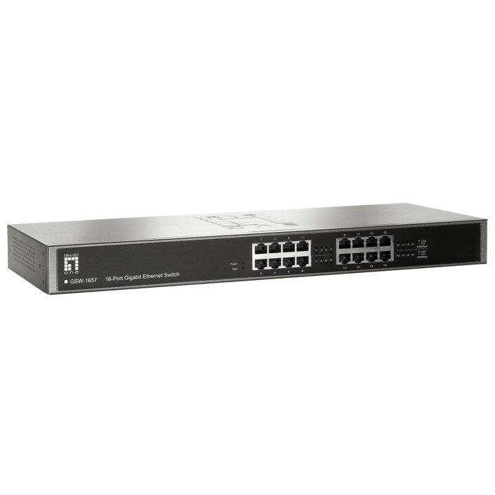 Level One GSW-1657 Switch de red 16 Puertos Gigabit Level One GSW-1657 Switch de red 16 Puertos Gigabit