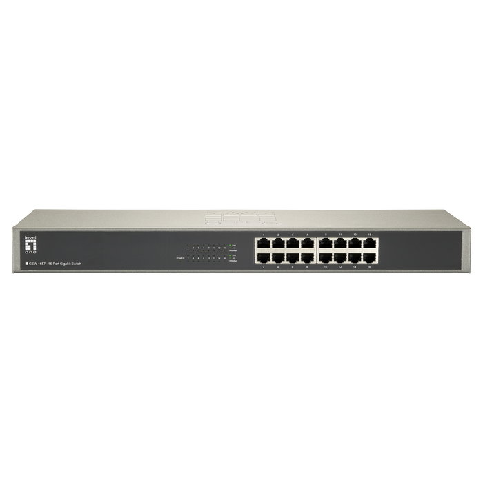 Level One Switch Gigabit 16 Puertos GSW-1657 No Administrado Montaje en Rack
