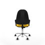 PIQUERAS Y CRESPO Silla de oficina Algarra Amarillo Similpiel con Base Cromada