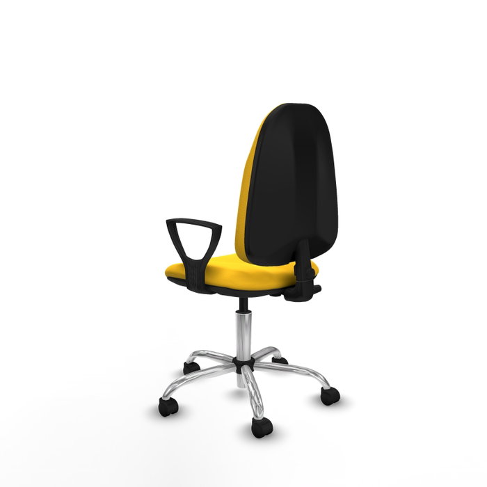 PIQUERAS Y CRESPO Silla de oficina Algarra Amarillo Similpiel con Base Cromada PIQUERAS Y CRESPO Silla de oficina Algarra Amarillo Similpiel con Base Cromada