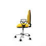 PIQUERAS Y CRESPO Silla de oficina Algarra Amarillo Similpiel con Base Cromada