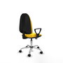 PIQUERAS Y CRESPO Silla de oficina Algarra Amarillo Similpiel con Base Cromada