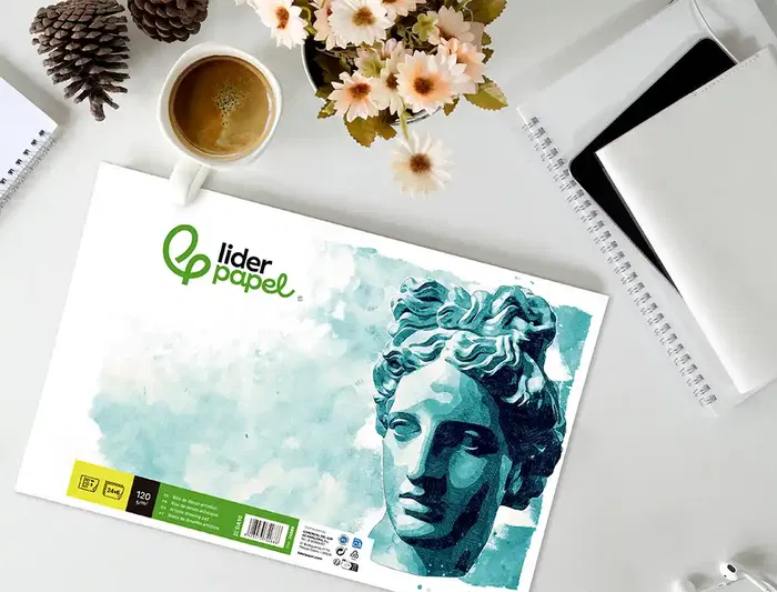 Liderpapel Bloc Dibujo Artístico Encolado A4 210x297 mm 30 Hojas 120g/m2