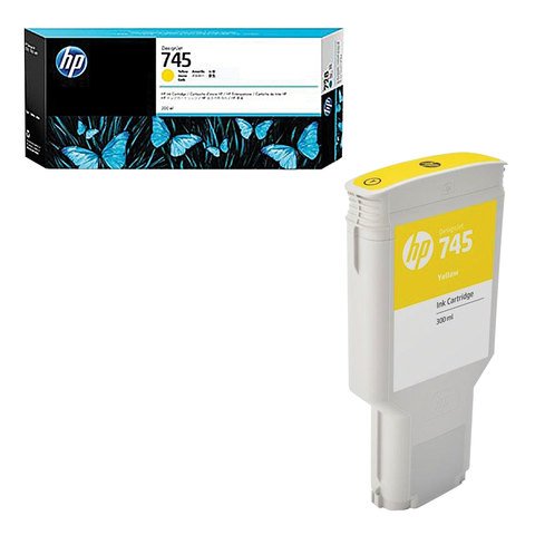 HP Cartucho de Tinta 745 Amarillo 300 ml (F9K02A) para DesignJet Z2600/Z5600