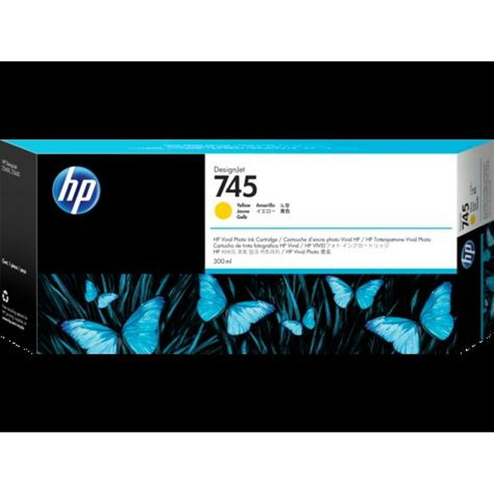 HP Cartucho de Tinta 745 Amarillo 300 ml (F9K02A) para DesignJet Z2600/Z5600