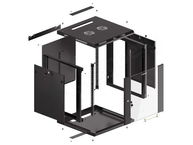 Phoenix technologies Armario rack mural 9U PHTN79U600 600x600x507 mm negro