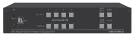 Kramer VS-42H2 Matriz de Conmutación AV HDMI 4K 18 Gbit/s 4x2, Negro Aluminio, Montaje Rack 1U