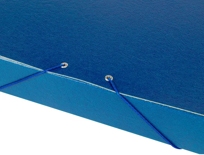 Liderpapel Carpeta proyectos folio lomo 50mm cartón gofrado azul 245 x 345 mm