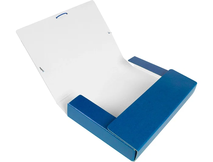 Liderpapel Carpeta proyectos folio lomo 50mm cartón gofrado azul 245 x 345 mm