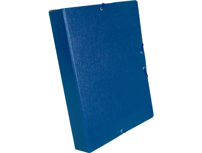 Liderpapel Carpeta proyectos folio lomo 50mm cartón gofrado azul 245 x 345 mm