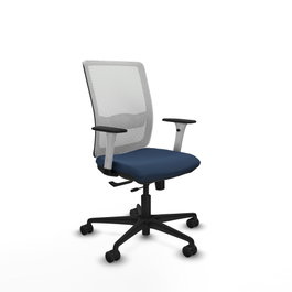 PIQUERAS Y CRESPO Silla de oficina Haches Azul marino y Blanco