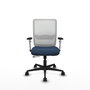 PIQUERAS Y CRESPO Silla de oficina Haches Azul marino y Blanco