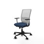 PIQUERAS Y CRESPO Silla de oficina Haches Azul marino y Blanco