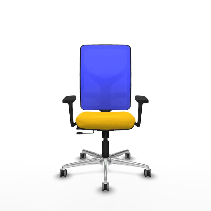PIQUERAS Y CRESPO Silla de oficina Motilla con mecanismo Sincro/Traslack, Azul y Amarillo PIQUERAS Y CRESPO Silla de oficina Motilla con mecanismo Sincro/Traslack, Azul y Amarillo