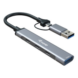 Equip Hub USB-C 128969 1x USB-A 3x USB-C con adaptador USB-C a USB-A incluido