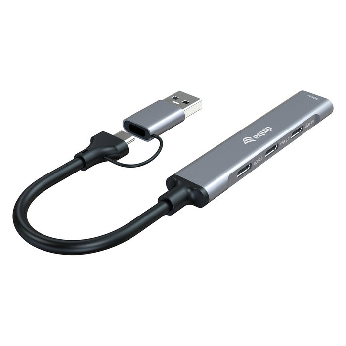 Equip Hub USB-C 128969 1x USB-A 3x USB-C con adaptador USB-C a USB-A incluido Equip Hub USB-C 128969 1x USB-A 3x USB-C con adaptador USB-C a USB-A incluido