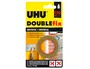 Uhu Cinta adhesiva doble cara Doublefix marrón extra fuerte para montaje permanente, 1,5 m x 19 mm