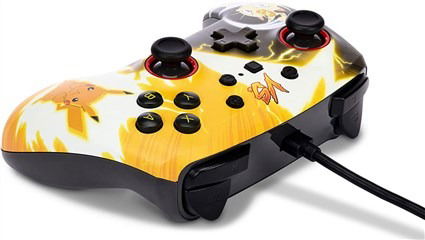 Power A Mando con Cable NSGP0039-02 para Nintendo Switch Pikachu vs. Meowth, Control con Cable Mejorado con Botones Asignables y Cable de 3m