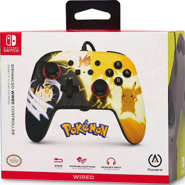 PowerA Mando con Cable Mejorado para Nintendo Switch Pikachu vs. Meowth PowerA Mando con Cable Mejorado para Nintendo Switch Pikachu vs. Meowth