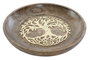 DKD Home Decor Bandeja Vacia Bolsillos Mango Árbol Marrón y Dorado