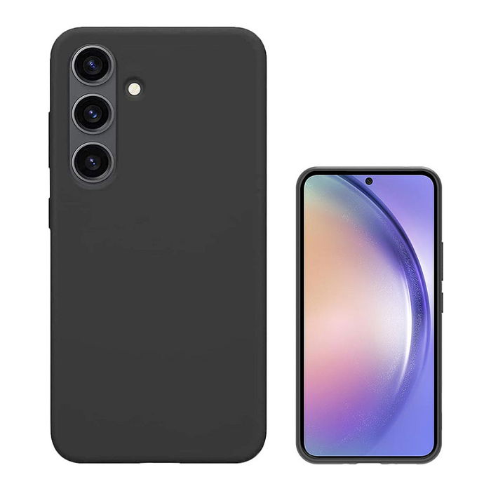 4smarts Funda Cupertino para Samsung Galaxy A56 Negra de Silicona y Microfibra 4smarts Funda Cupertino para Samsung Galaxy A56 Negra de Silicona y Microfibra