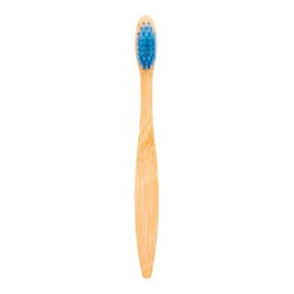 MINIMA ORGANICS Cepillo De Dientes De Bambu Infantil - Azul, Cerdas De Nylon 10 Derivadas Del Aceite De Ricino