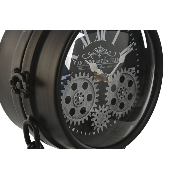 DKD Home Decor Reloj de Sobremesa Metal y Cristal Negro DKD Home Decor Reloj de Sobremesa Metal y Cristal Negro