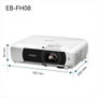 Epson EB-FH08 Proyector Full HD 1080p 3LCD 3600 Lúmenes Blanco