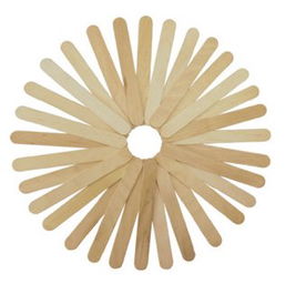 Palillos Planos Fixo Kids Madera Natural 15 Cm. Pack De 50