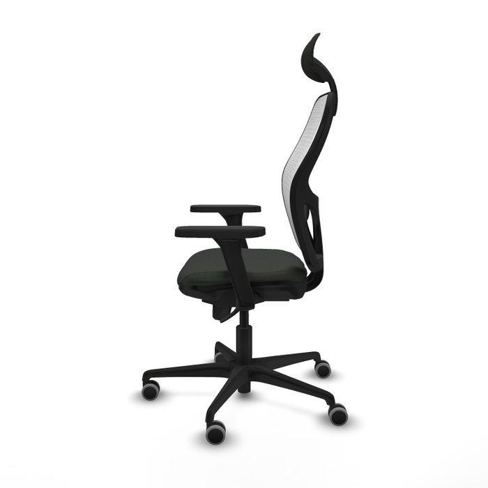PIQUERAS Y CRESPO Silla de oficina Jorquera con mecanismo Sincro, Negro y Blanco