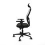 PIQUERAS Y CRESPO Silla de oficina Jorquera con mecanismo Sincro, Negro y Blanco