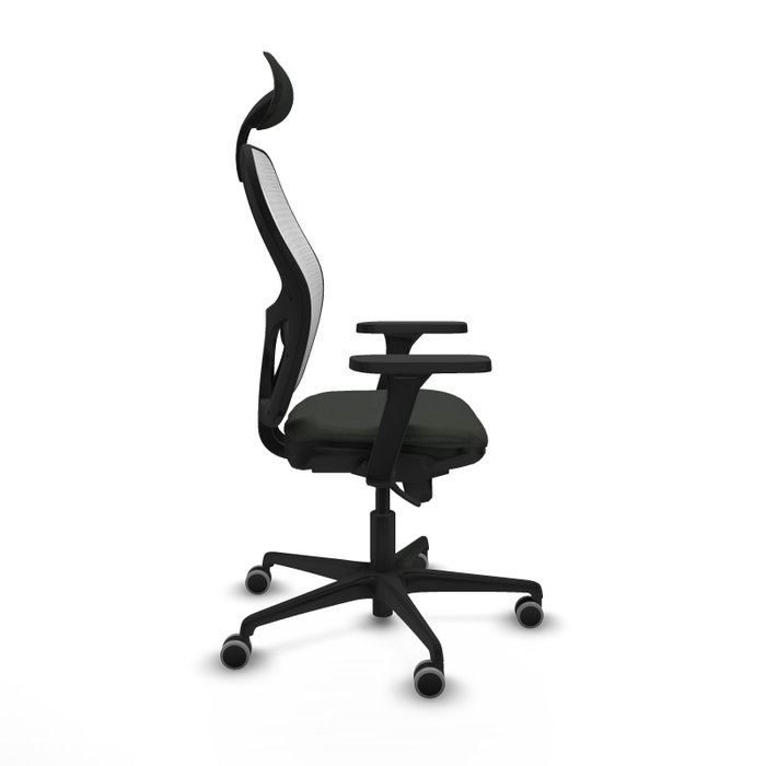 PIQUERAS Y CRESPO Silla de oficina Jorquera con mecanismo Sincro, Negro y Blanco