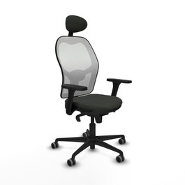 PIQUERAS Y CRESPO Silla de oficina Jorquera con mecanismo Sincro, Negro y Blanco