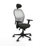 PIQUERAS Y CRESPO Silla de oficina Jorquera con mecanismo Sincro, Negro y Blanco
