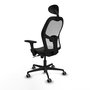 PIQUERAS Y CRESPO Silla de oficina Jorquera con mecanismo Sincro, Negro y Blanco
