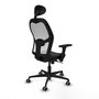 PIQUERAS Y CRESPO Silla de oficina Jorquera con mecanismo Sincro, Negro y Blanco