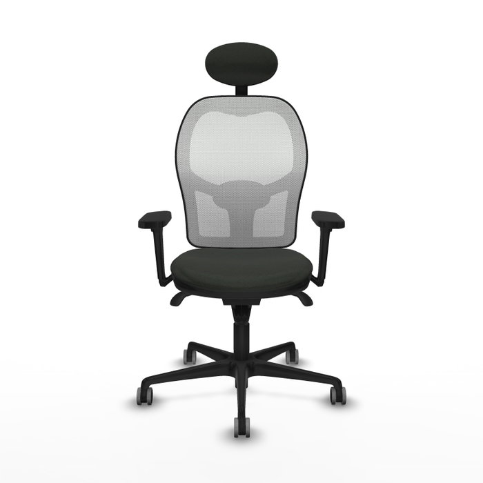 PIQUERAS Y CRESPO Silla de oficina Jorquera con mecanismo Sincro, Negro y Blanco
