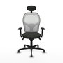 PIQUERAS Y CRESPO Silla de oficina Jorquera con mecanismo Sincro, Negro y Blanco