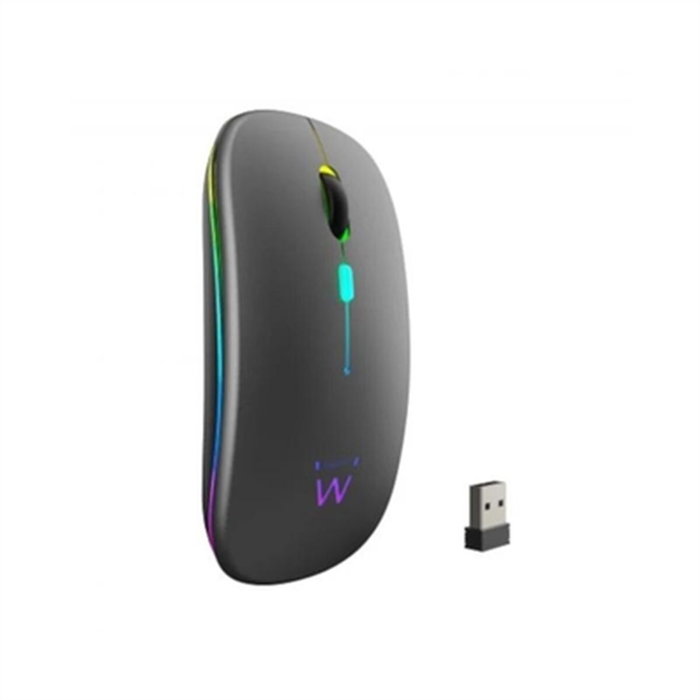 Ewent Ratón Inalámbrico EW3242 Gris con Conexión Dual y RGB Ewent Ratón Inalámbrico EW3242 Gris con Conexión Dual y RGB