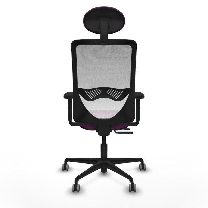 PIQUERAS Y CRESPO Silla de oficina Zulema con mecanismo Sincro/Traslack, Morado y Blanco