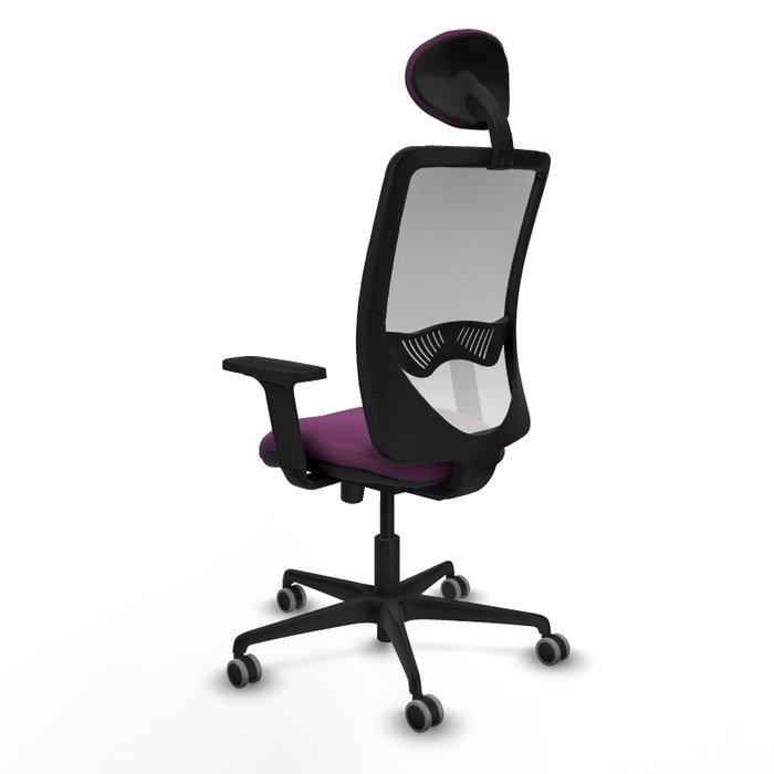 PIQUERAS Y CRESPO Silla de oficina Zulema con mecanismo Sincro/Traslack, Morado y Blanco